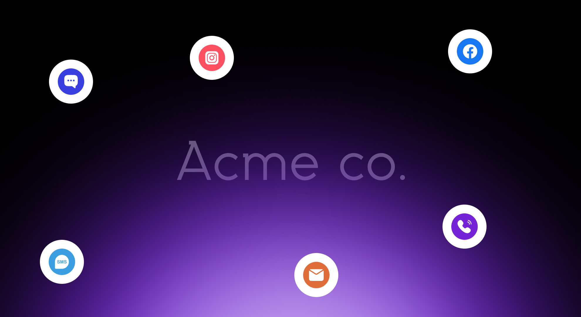 Storyboard frame one — scattered channel icons around empty space with the Worktual AI wordmark, no customer silhouette formed yet